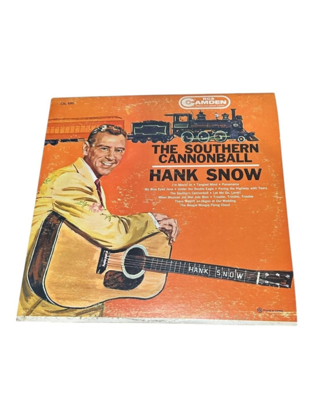 Vintage Hank Snow Vinyl LP The Southern Cannonball RCA Camden Country Black